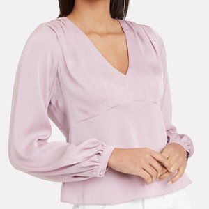 INTERMIX ROSALIE SILK CREPE BLOUSE